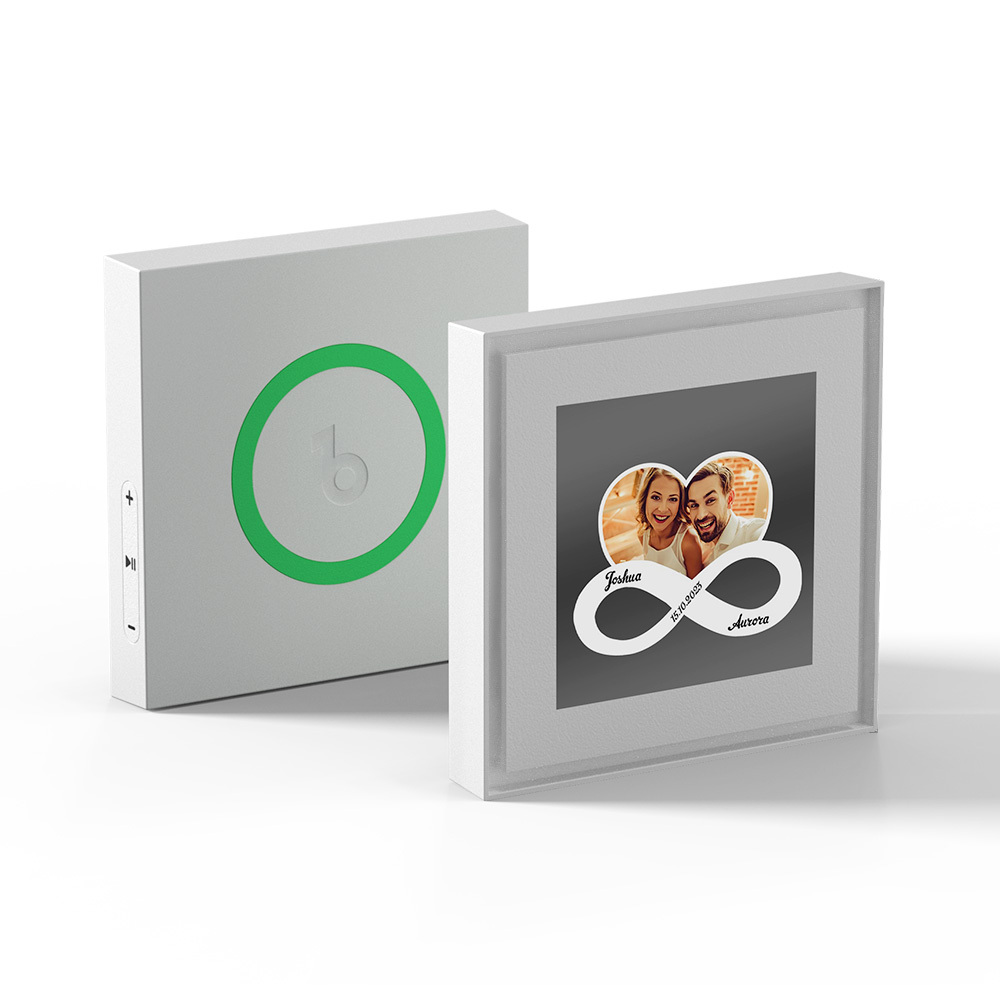 Custom Music & Photo Fridge Magnet Can Customize 1-6 Frame Art and Songs Infinite Symbols Infinite Love Multi Blackground
