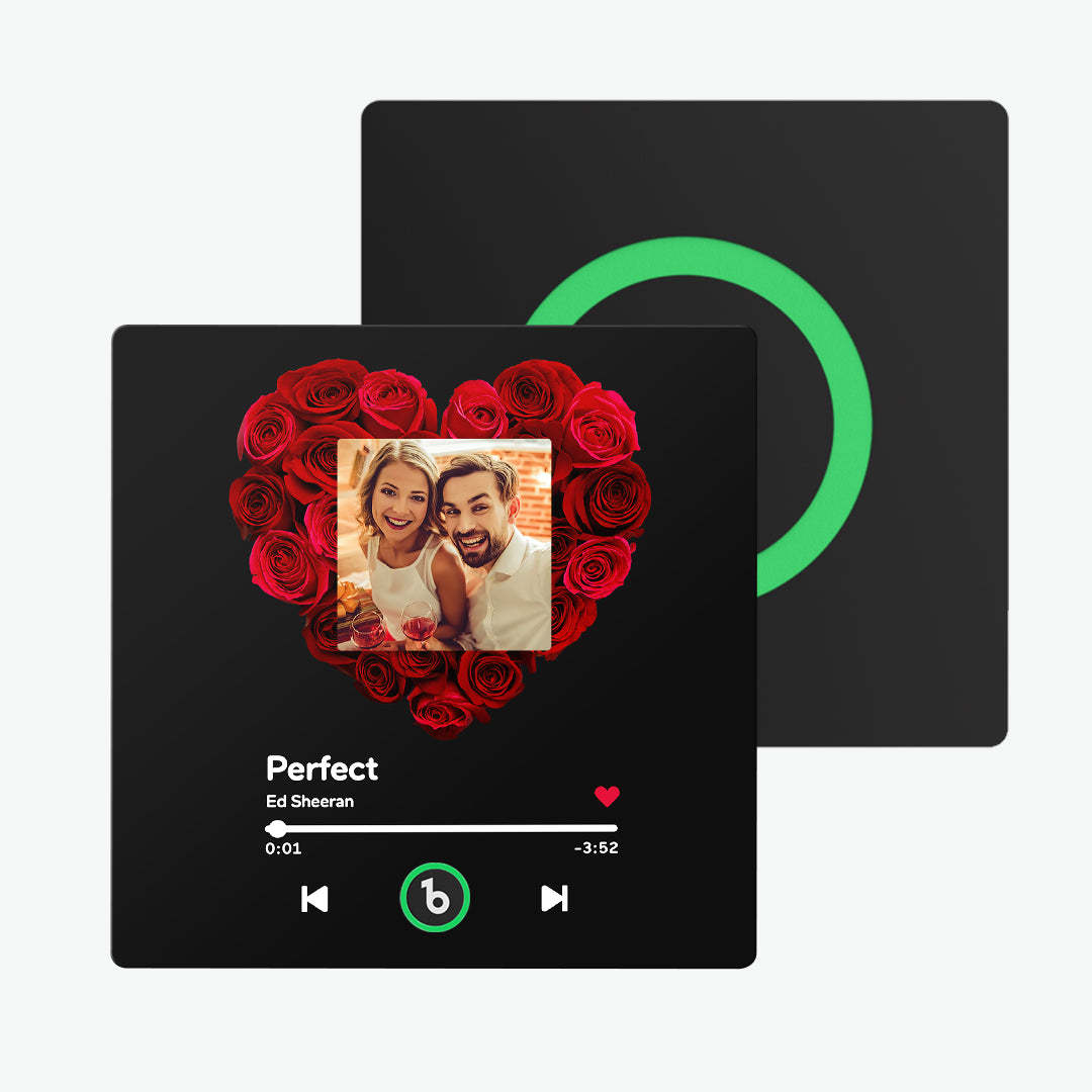 Custom Music Fridge Magnet with Rose and Photo Colorful Album Fridge M