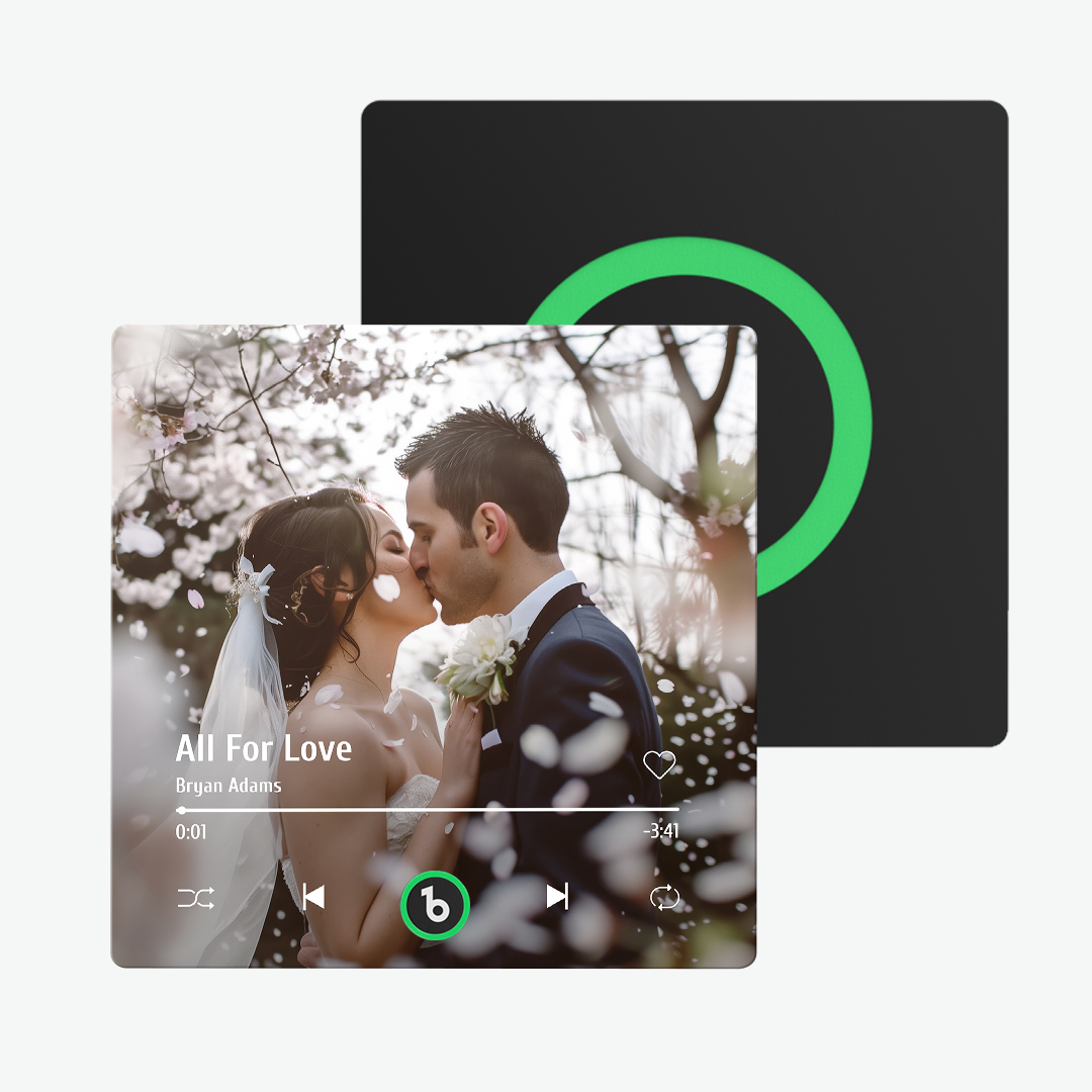 Custom Music And Photo Fridge Magnet Supports Bluetooth Connectivity