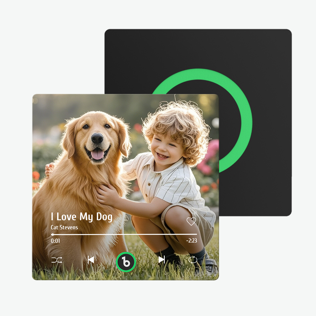 Custom Music And Photo Fridge Magnet Supports Bluetooth Connectivity