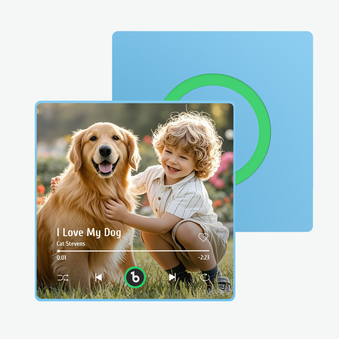 Custom Music And Photo Fridge Magnet Supports Bluetooth Connectivity