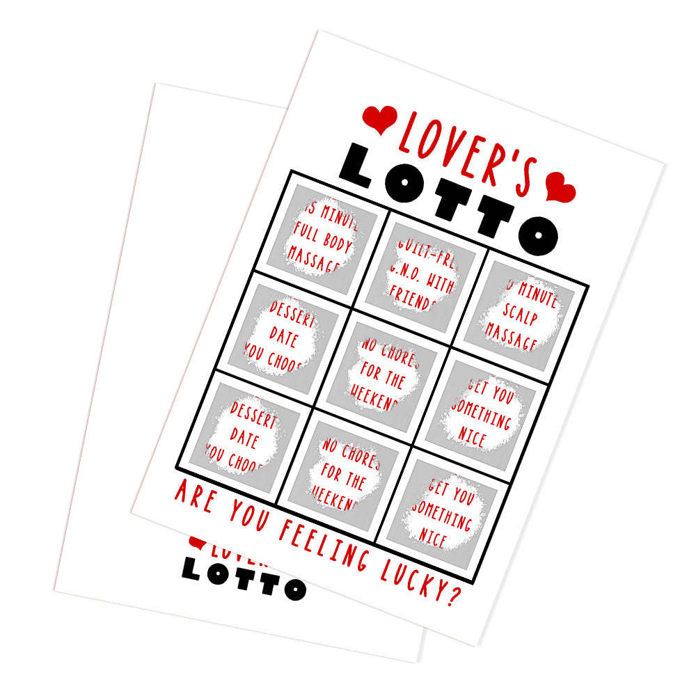 Lover's Lotto Scratch Card Valentine's Day Surprise Funny Scratch off Card - Bestchristmasgifts