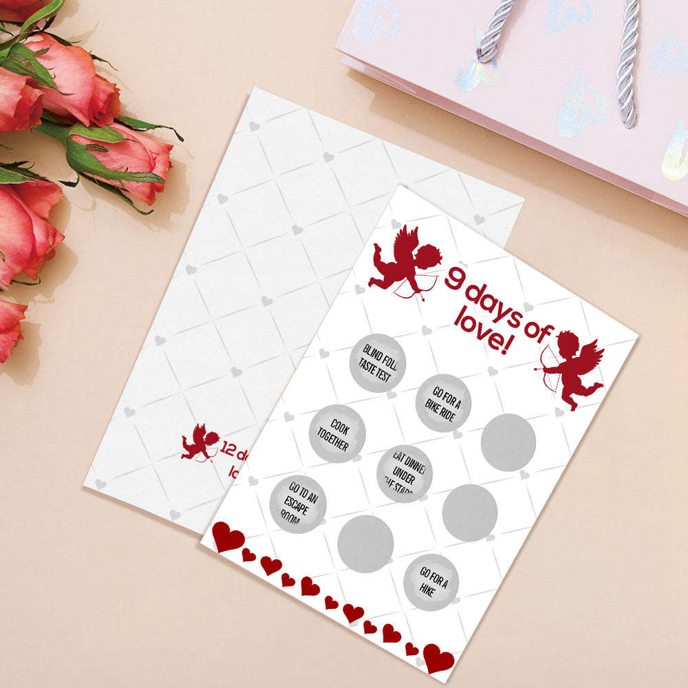 12 Days Of Love Scratch Card Funny Valentine's Day Scratch off Card - Bestchristmasgifts