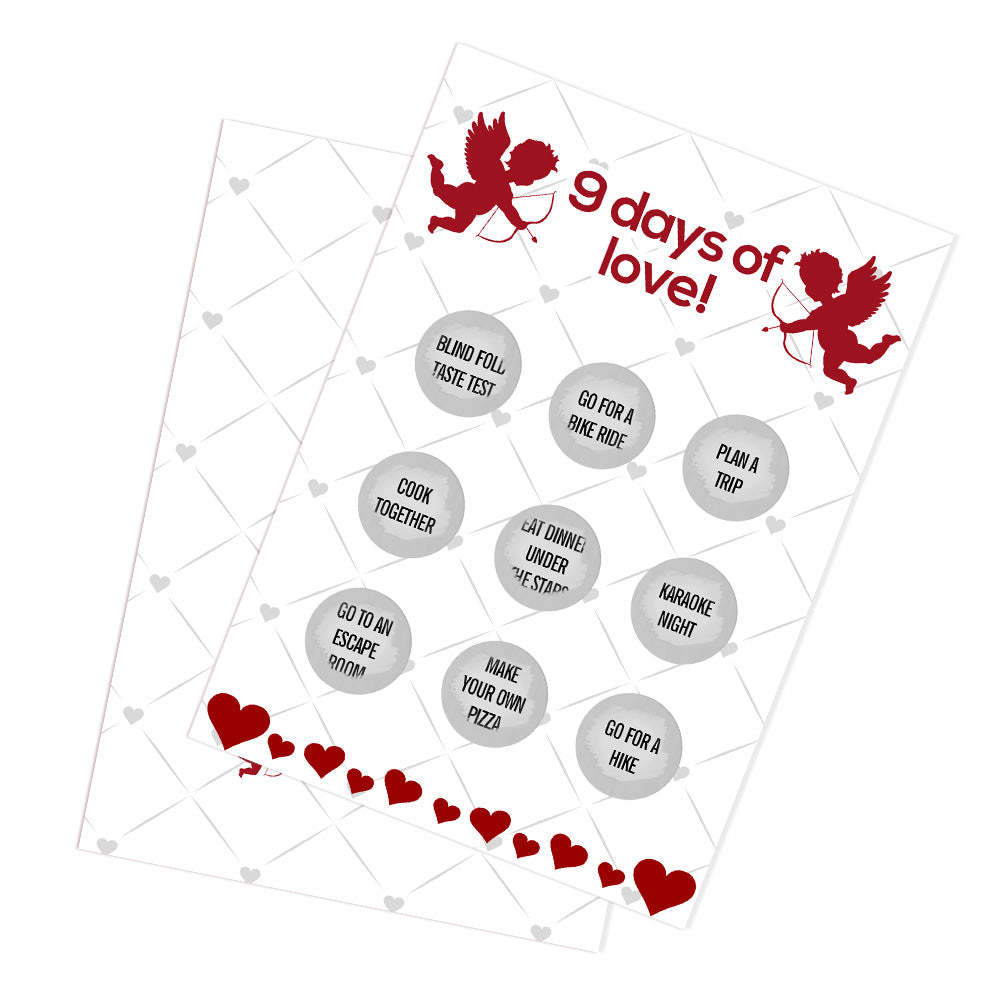 12 Days Of Love Scratch Card Funny Valentine's Day Scratch off Card - Bestchristmasgifts