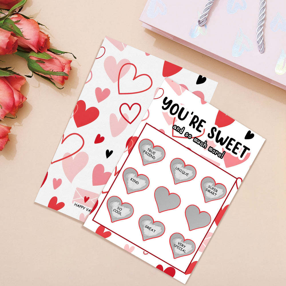 You're Sweet Scratch Card Funny Valentine's Day Scratch off Card - Bestchristmasgifts