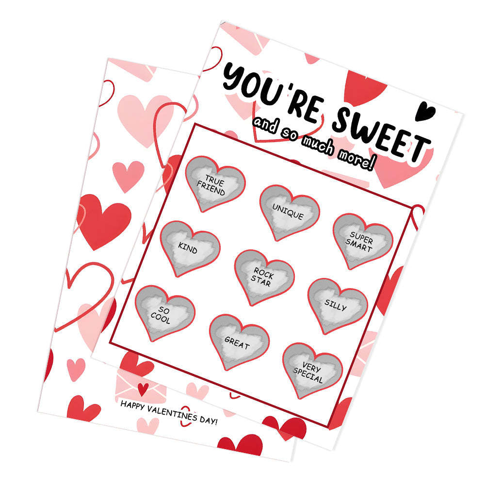 You're Sweet Scratch Card Funny Valentine's Day Scratch off Card - Bestchristmasgifts