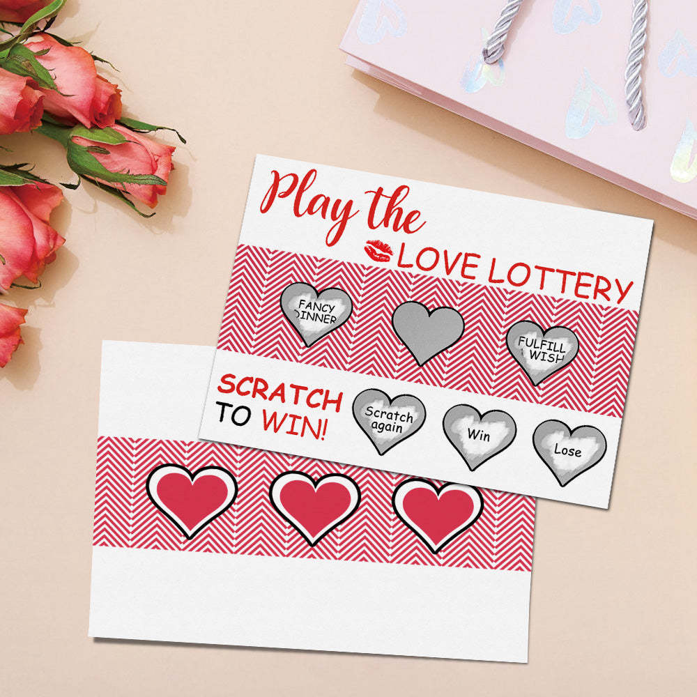 Love Lottery Scratch Card Funny Valentine's Day Scratch off Card - Bestchristmasgifts