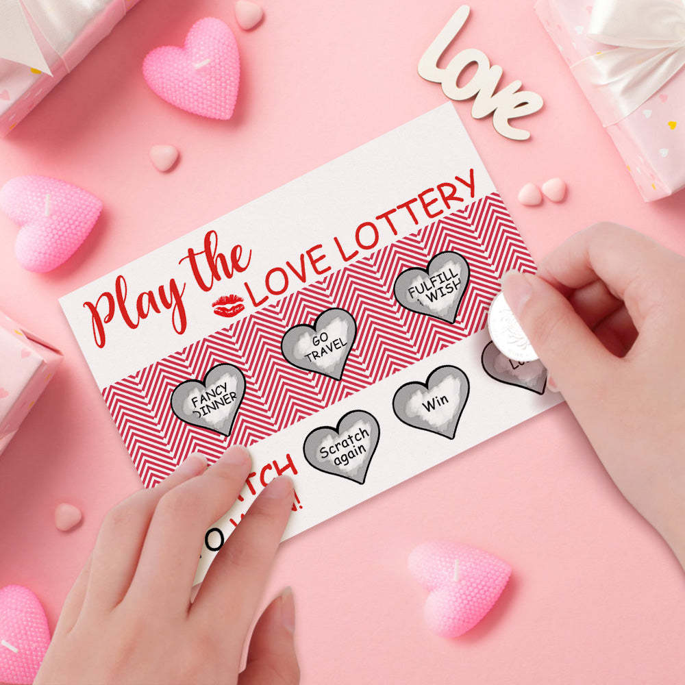 Love Lottery Scratch Card Funny Valentine's Day Scratch off Card - Bestchristmasgifts