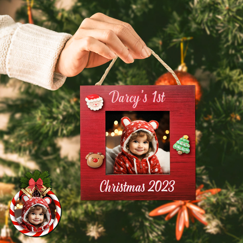 Custom Engraved Christmas Ornament Personalized Photo Creative Decor Christmas Day Gift - Bestchristmasgifts