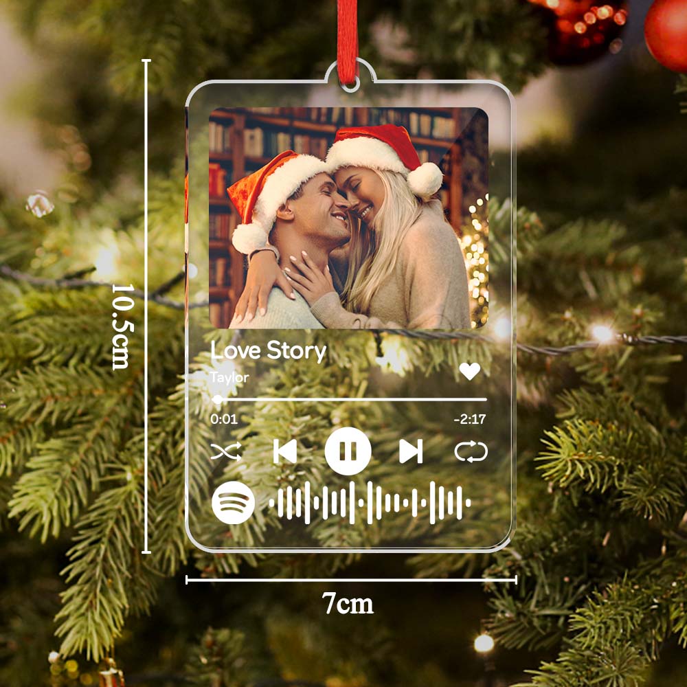 Custom Spotify Code Acrylic Ornament Christmas Decoration Gifts - Bestchristmasgifts