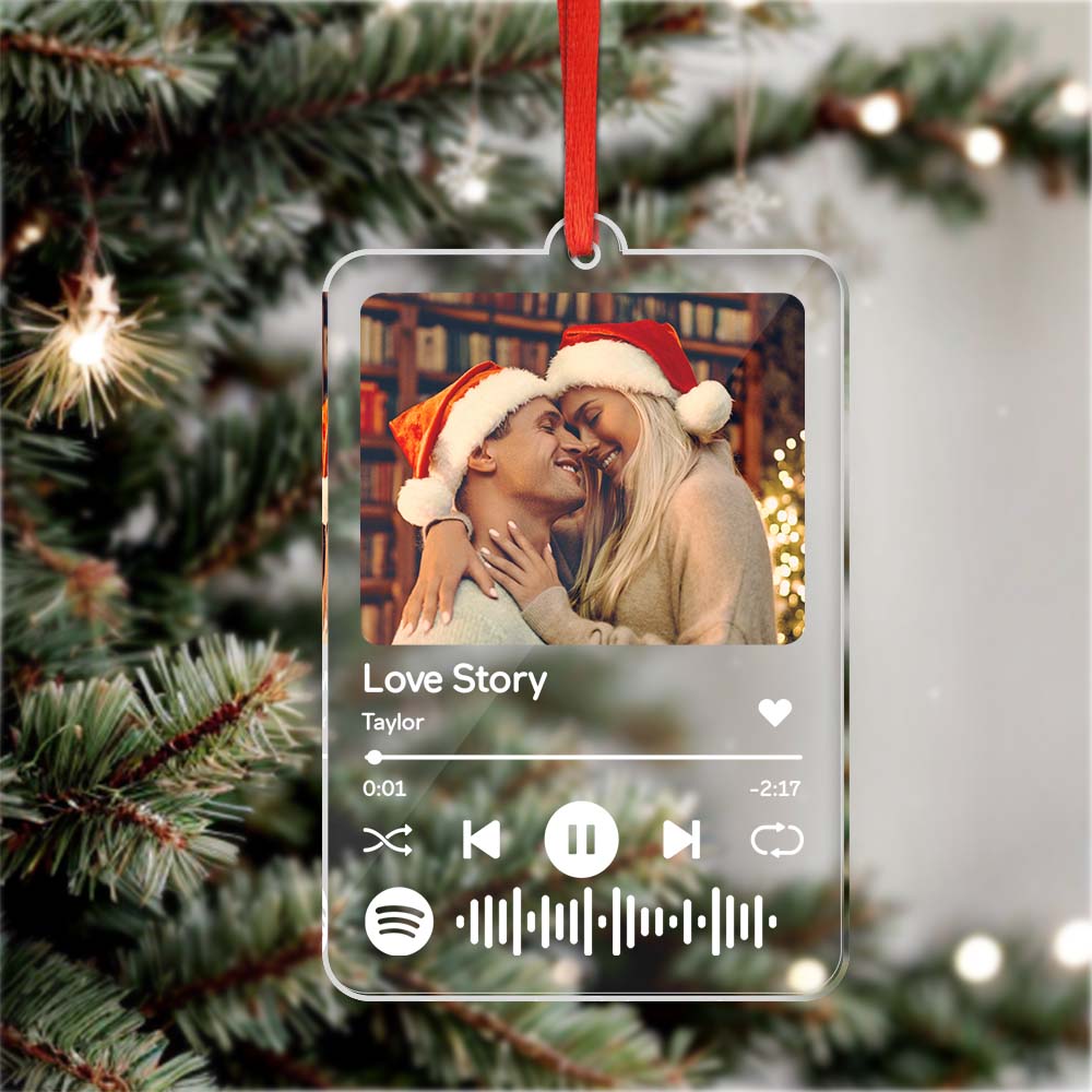 Custom Spotify Code Acrylic Ornament Christmas Decoration Gifts - Bestchristmasgifts