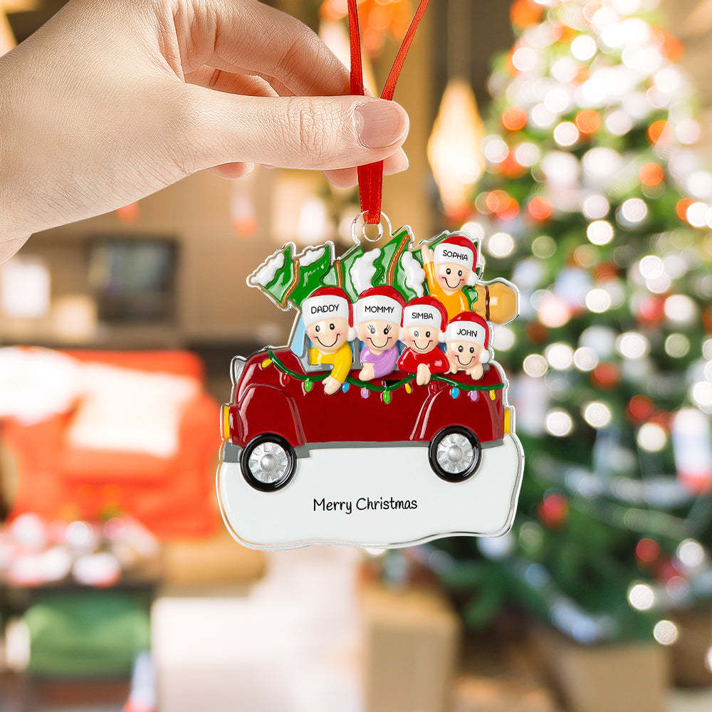 Personalized Cartoon Car Christmas Ornaments Custom Name Cartoon Cute Ornaments Merry Christmas - Bestchristmasgifts