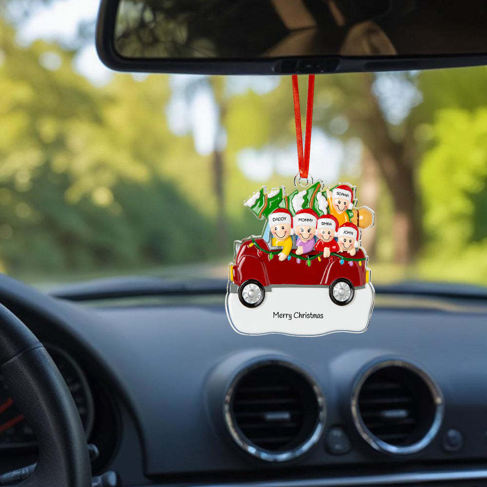 Personalized Cartoon Car Christmas Ornaments Custom Name Cartoon Cute Ornaments Merry Christmas - Bestchristmasgifts