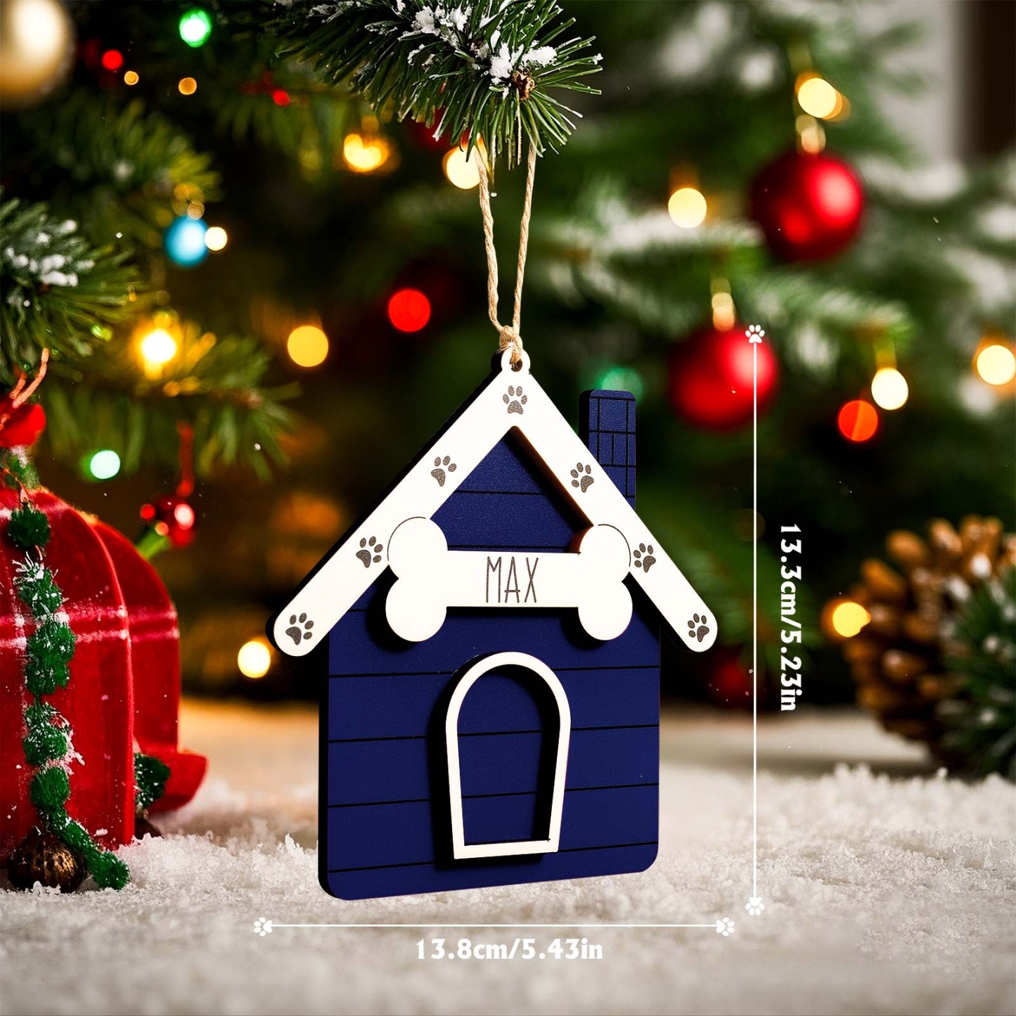 Personalized Christmas Dog House Ornament  Christmas Ornament Gift
