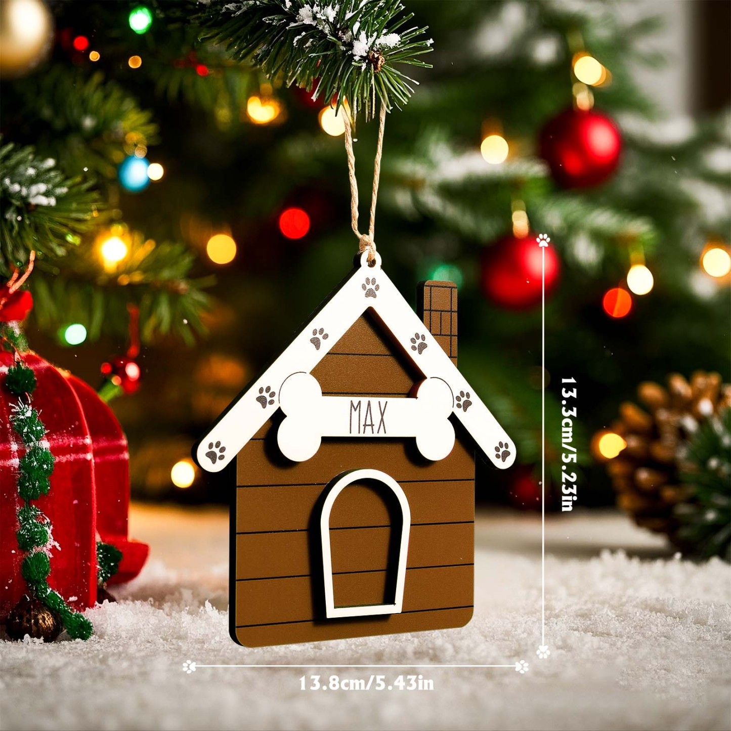 Personalized Christmas Dog House Ornament Christmas Ornament Gift