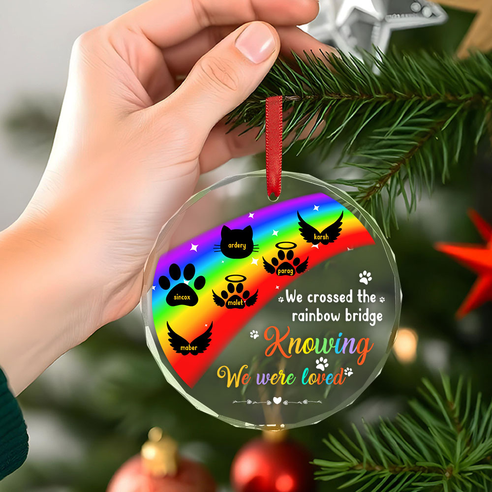 Thanks For Everything I Had A Great Time - Memorial Personalized Custom Circle or Heart Glass Ornament Sympathy Gift For Pet Owners Pet Lovers