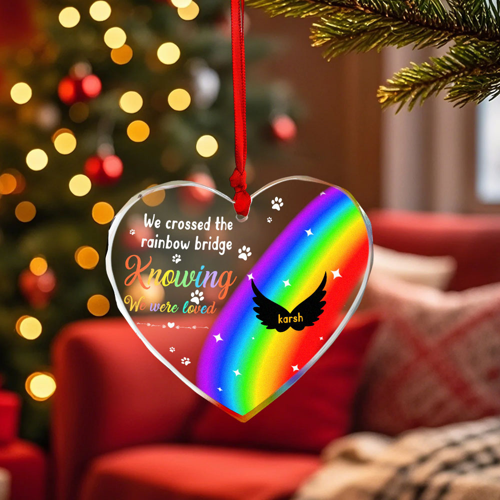 Thanks For Everything I Had A Great Time - Memorial Personalized Custom Circle or Heart Glass Ornament Sympathy Gift For Pet Owners Pet Lovers