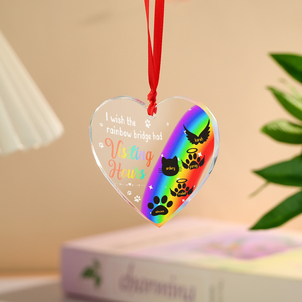 Thanks For Everything I Had A Great Time Memorial Personalized Custom Circle or Heart Glass Ornament Sympathy Gift For Pet Owners Pet Lovers