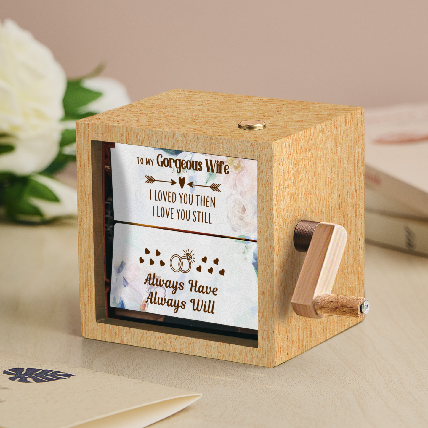 Custom To My Dad Photo Flipbook Frame Animation Machine Mechanical Hand-cranked Flipbook Box Photo Album Father's Day Gifts