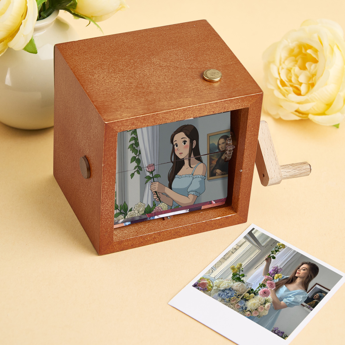 Custom Gibli Style Flipbook Frame Animation Machine Mechanical Hand-cranked Photo Album