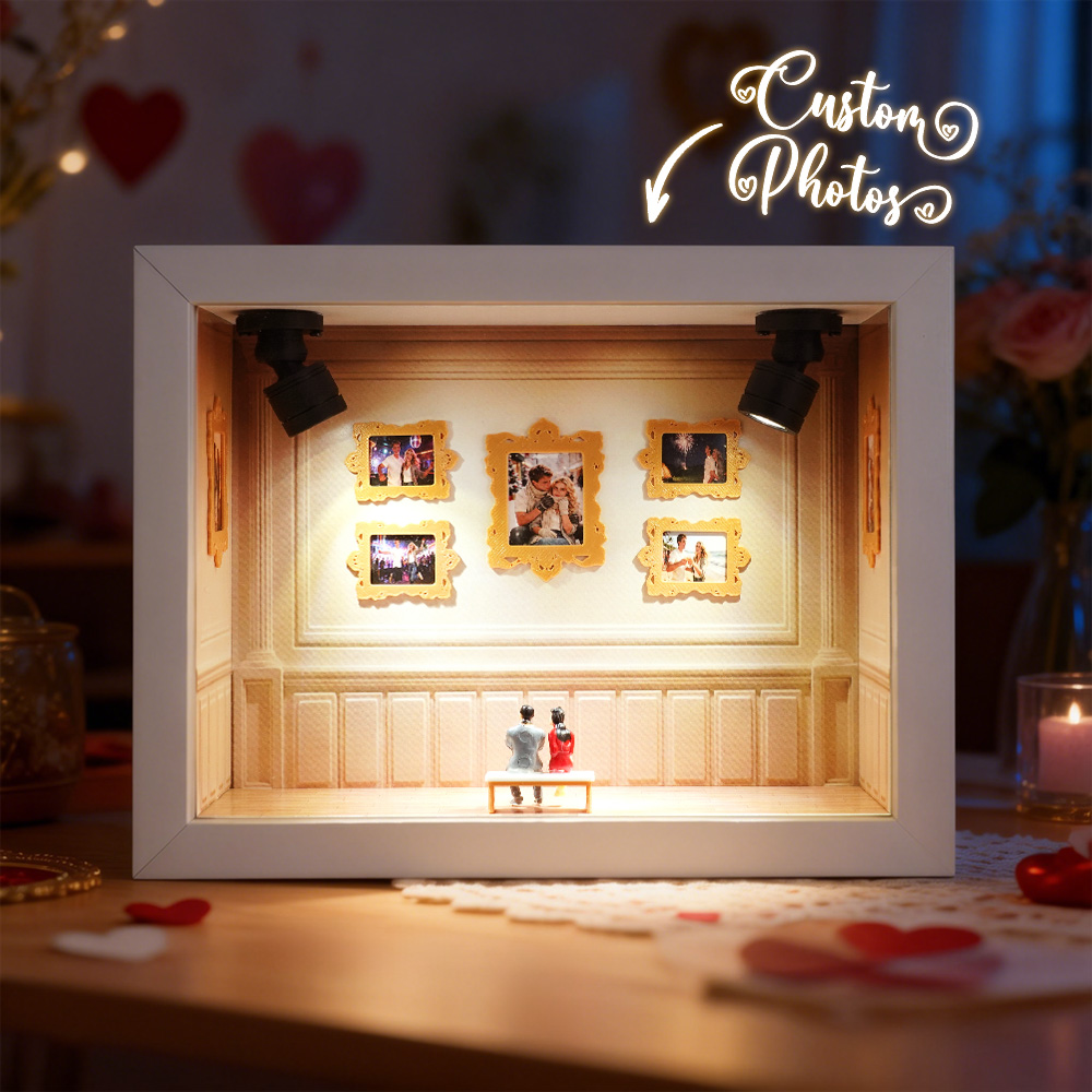 Custom Museum of Us Frame Cute Couple Miniature Museum Personalized Museum of Us Shadow Box Frame Couple Gifts Valentine's Day Anniversary Gift