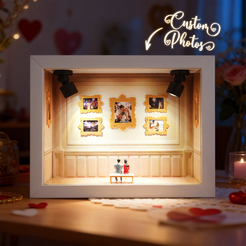 Custom Museum of Us Frame Cute Couple Miniature Museum Personalized Museum of Us Shadow Box Frame Couple Gifts Valentine's Day Anniversary Gift