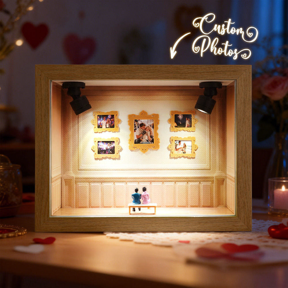 Custom Museum of Us Frame Cute Couple Miniature Museum Personalized Museum of Us Shadow Box Frame Couple Gifts Valentine's Day Anniversary Gift