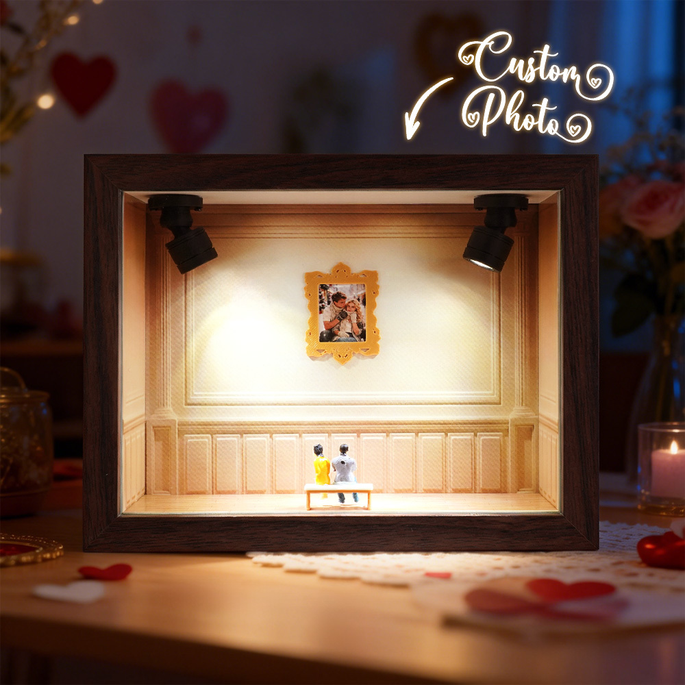 Custom Museum of Us Frame Cute Couple Miniature Museum Personalized Museum of Us Shadow Box Frame Couple Gifts Valentine's Day Anniversary Gift