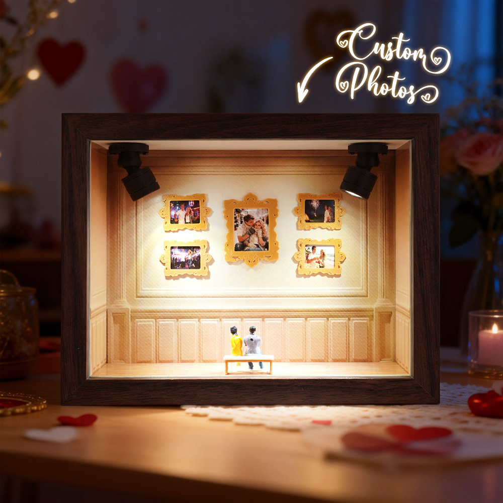 Custom Museum of Us Frame Cute Couple Miniature Museum Personalized Museum of Us Shadow Box Frame Couple Gifts Valentine's Day Anniversary Gift