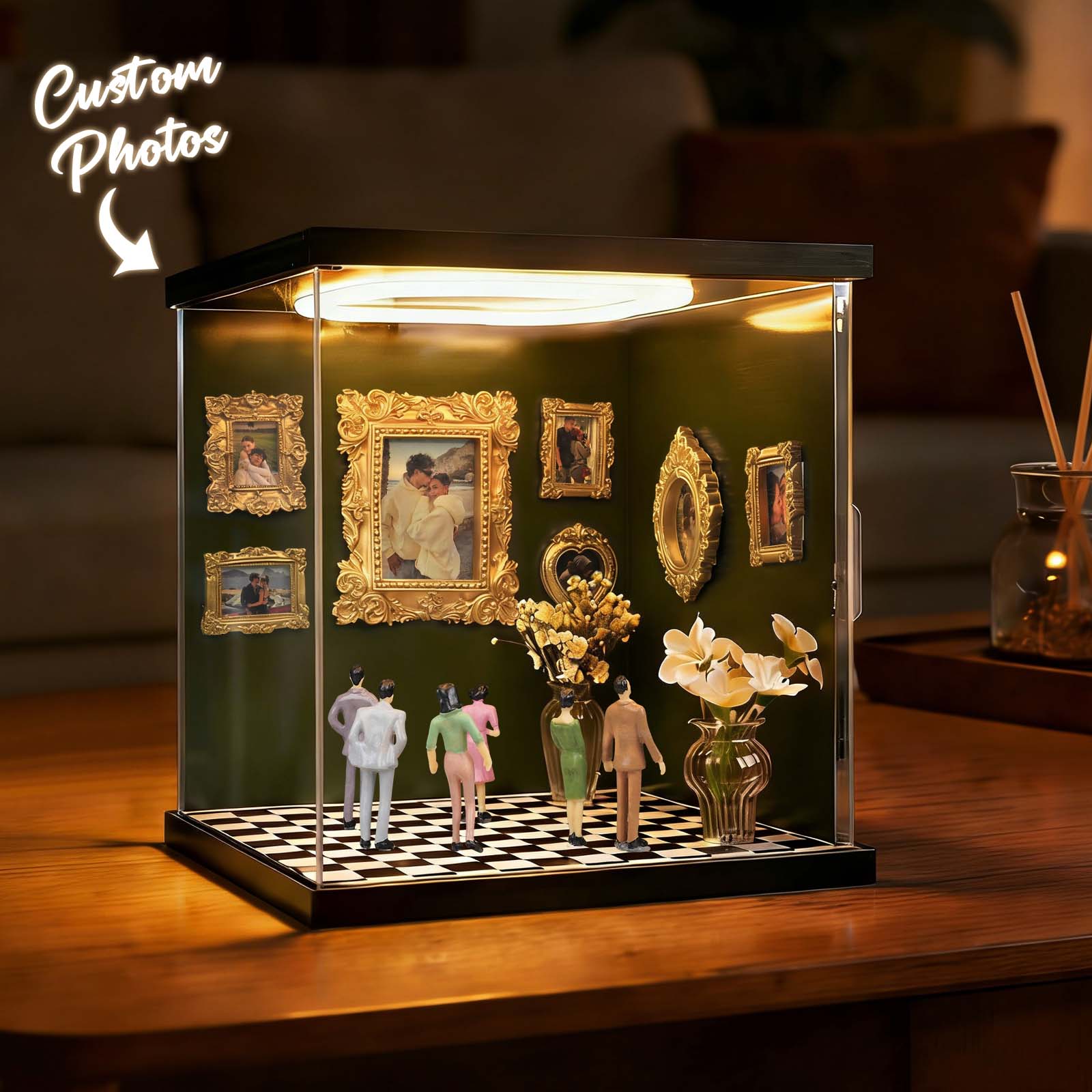 Custom Photo Frame Museum of Us Display Box Personalized Photo Shadow Box Couples Gift for Her Cute Miniature Museum Gifts Meaningful Gift Valentine's Day Anniversary Gift