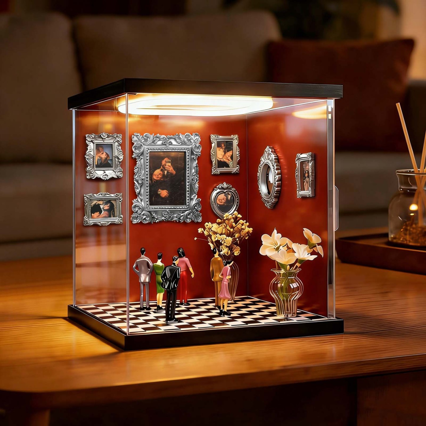 Custom Photo Frame Museum of Us Display Box Personalized Photo Shadow Box Couples Gift for Her Cute Miniature Museum Gifts Meaningful Gift Valentine's Day Anniversary Gift