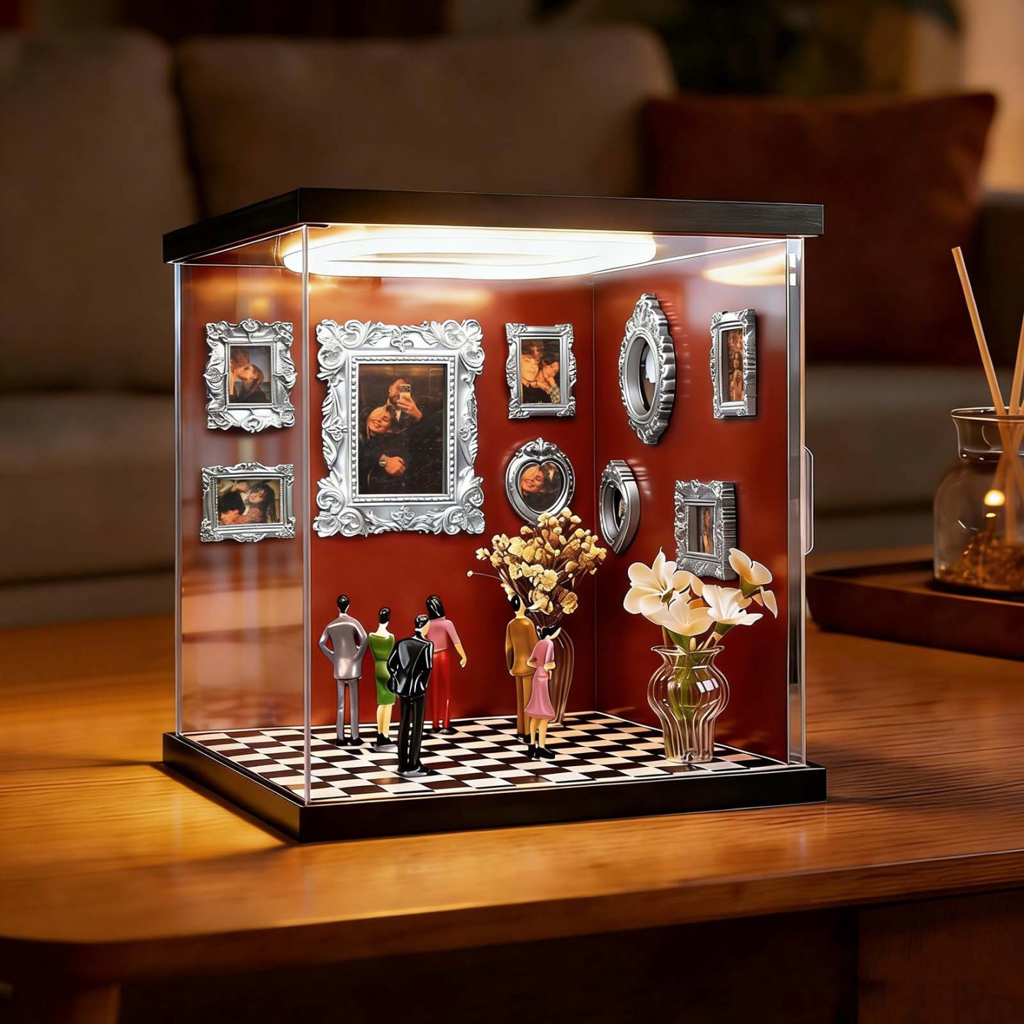 Custom Photo Frame Museum of Us Display Box Personalized Photo Shadow Box Couples Gift for Her Cute Miniature Museum Gifts Meaningful Gift Valentine's Day Anniversary Gift