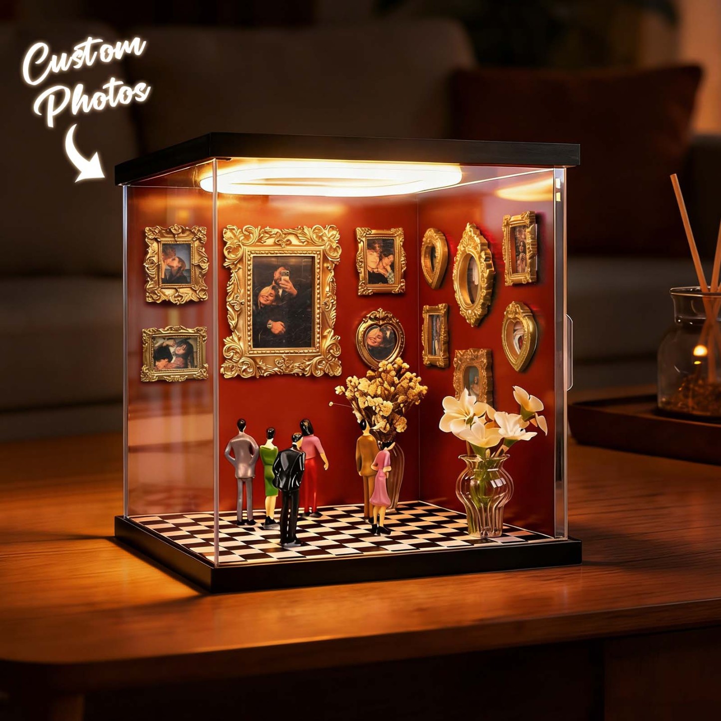 Custom Photo Frame Museum of Us Display Box Personalized Photo Shadow Box Couples Gift for Her Cute Miniature Museum Gifts Meaningful Gift Valentine's Day Anniversary Gift