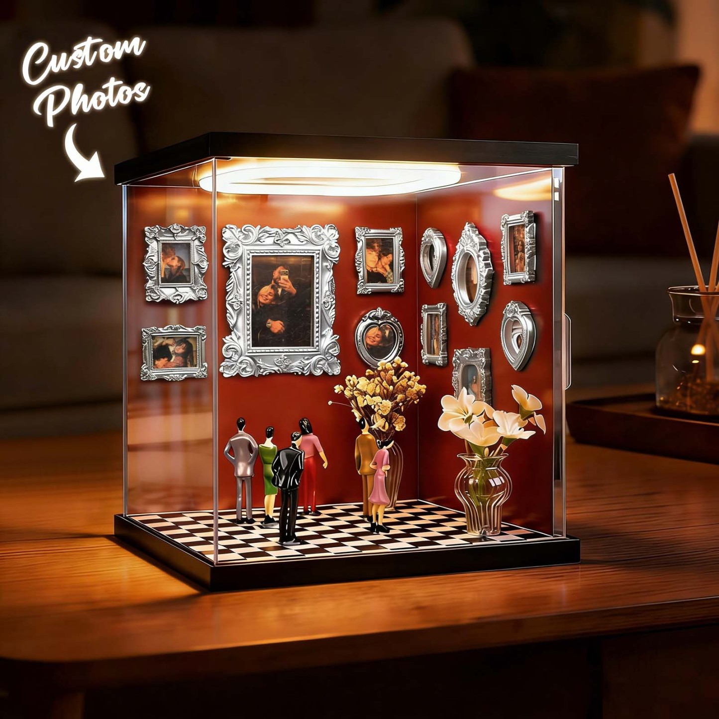 Custom Photo Frame Museum of Us Display Box Personalized Photo Shadow Box Couples Gift for Her Cute Miniature Museum Gifts Meaningful Gift Valentine's Day Anniversary Gift