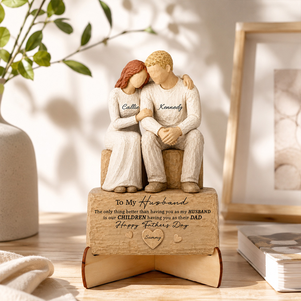 Sentimental Rustic To My Husband The Only Thing - Personalized Wooden Plaque - Heartfelt Father's Day Gift For Husband, Dad