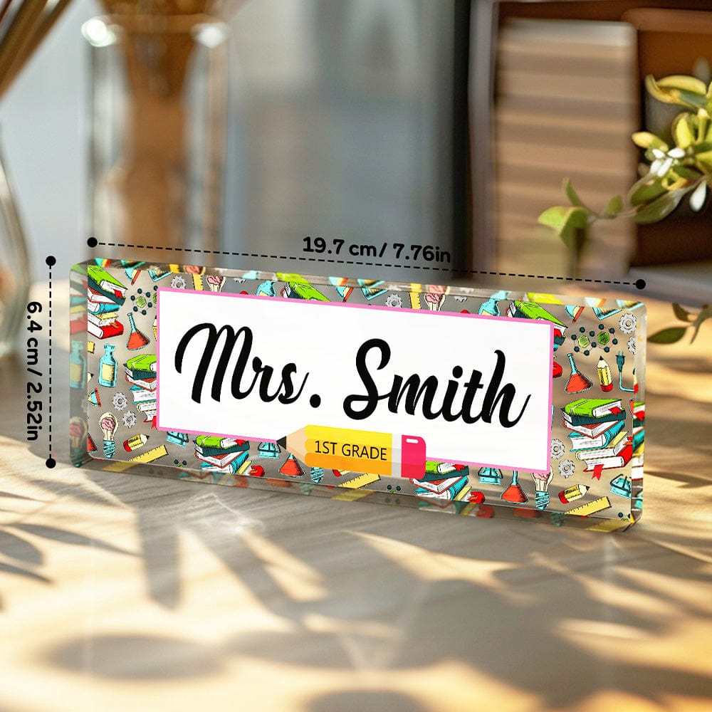 Personalized Teacher Desk Name Plate Teacher Gifts - Giftlab