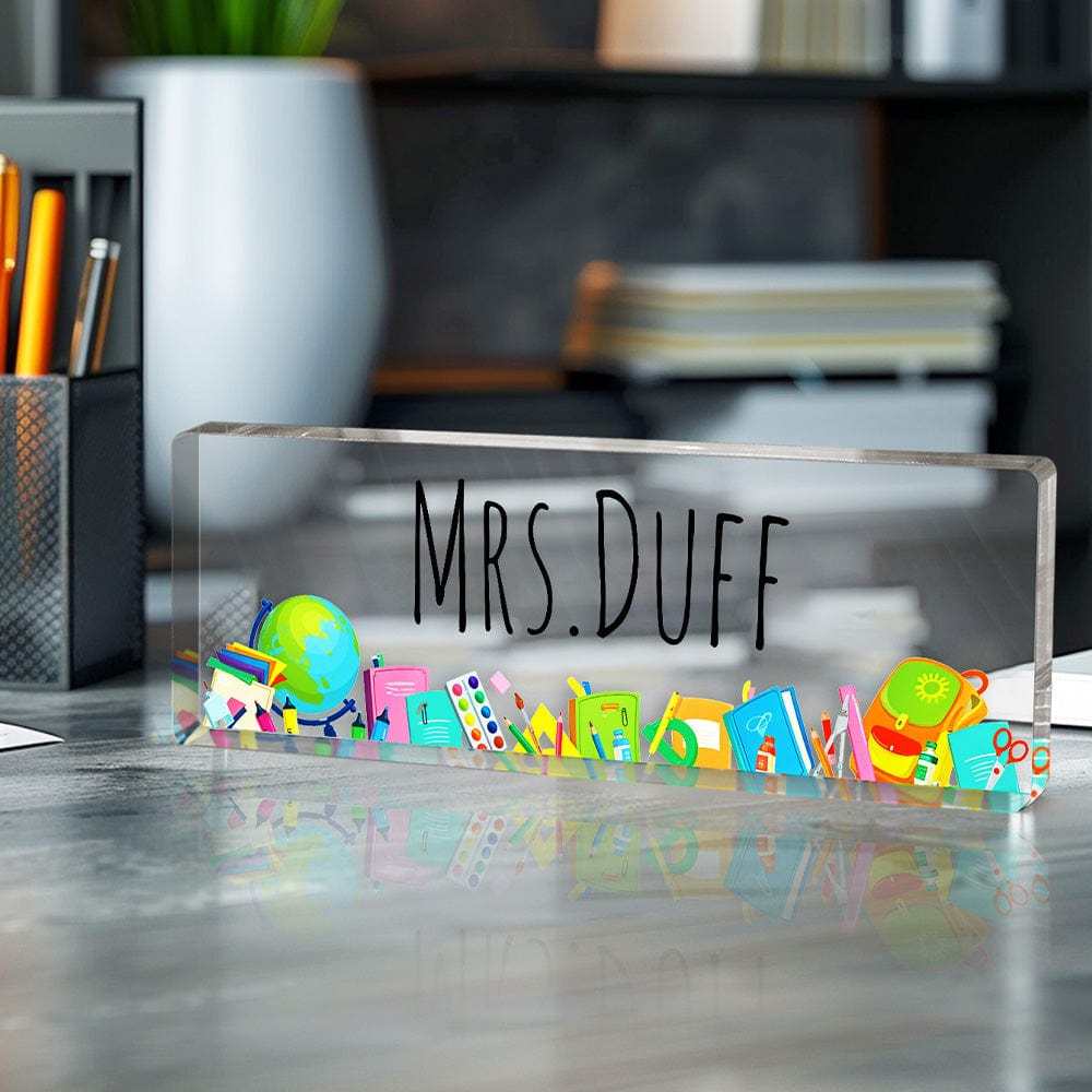 Personalized Teacher Desk Name Plate Teacher Gifts - Giftlab
