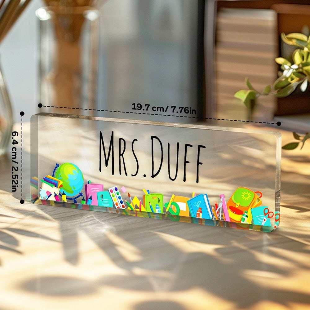 Personalized Teacher Desk Name Plate Teacher Gifts - Giftlab