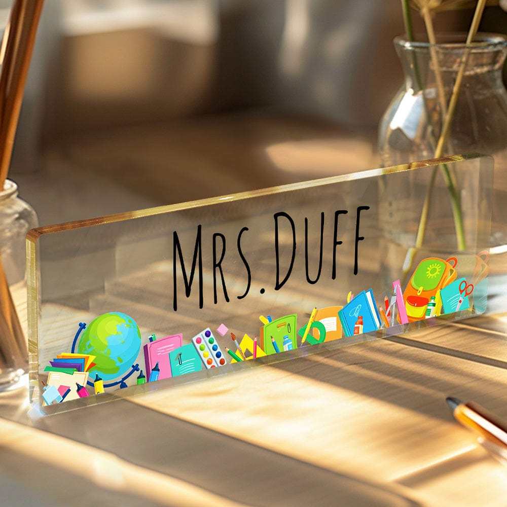 Personalized Teacher Desk Name Plate Teacher Gifts - Giftlab