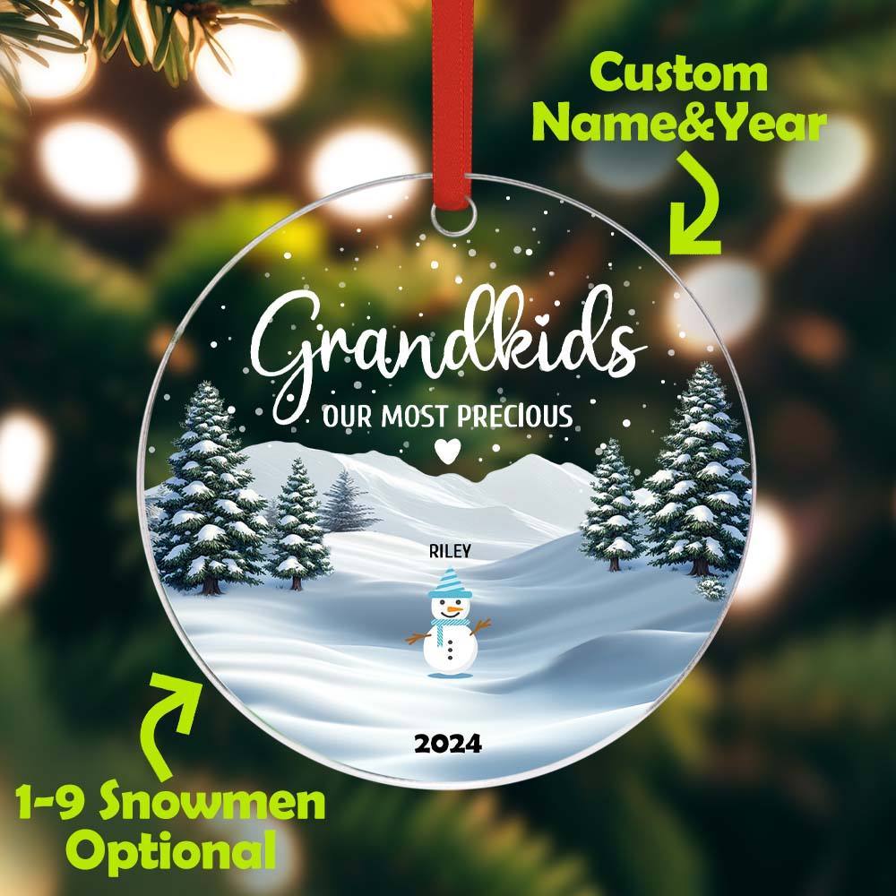 Personalized Snowman Ornament with Name Christmas Family Ornament for Christmas Gifts - Bestchristmasgifts