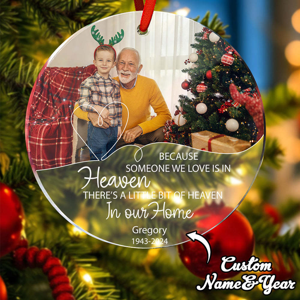Personalized In Loving Memory Christmas Ornament with Photo Memorial Ornaments for Christmas Gift - Bestchristmasgifts