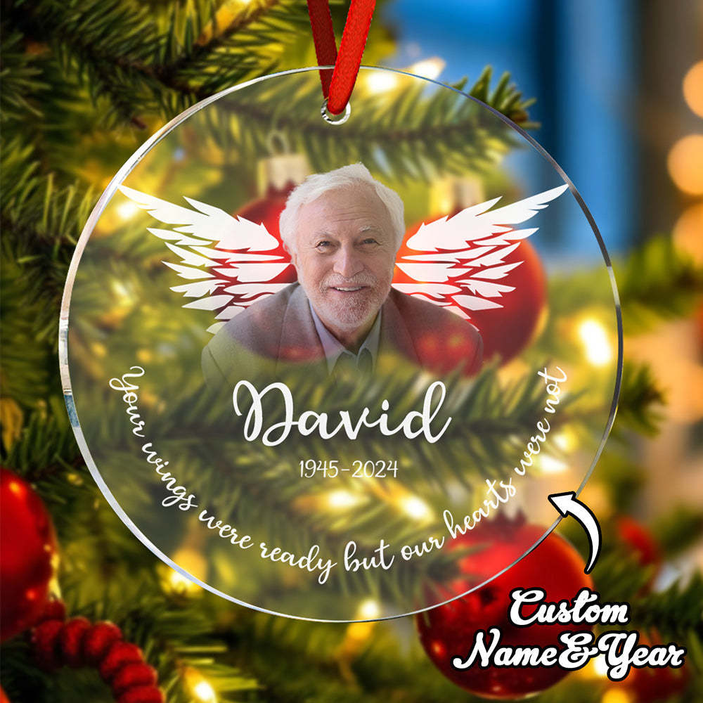 Personalized Memorial Photo Christmas Ornament Christmas Gifts for Family - Bestchristmasgifts