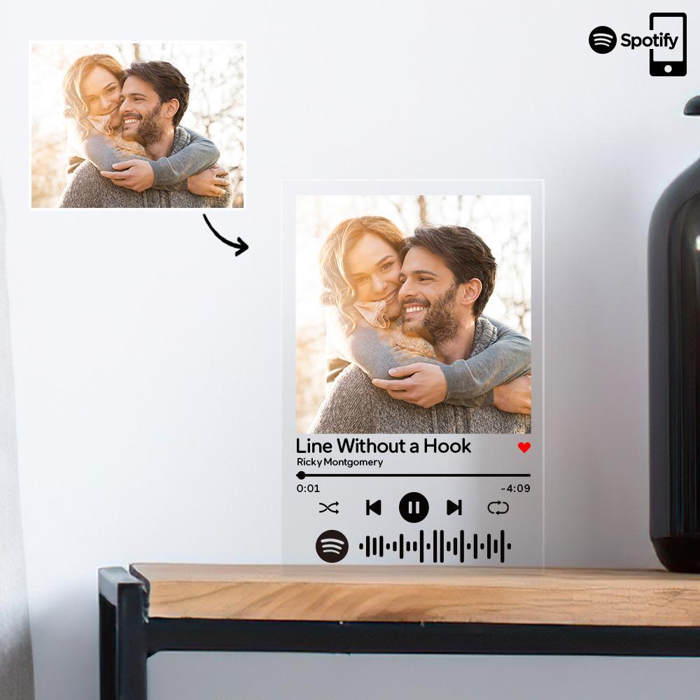 Spotify Glass 3 Sizes - Personalized Spotify Code Song Art Glass Acrylic Plaque