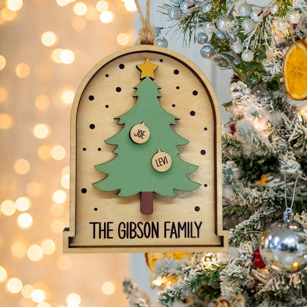 Custom Family Ornament Personalized Name Christmas Tree Ornament for Christmas Gifts - Bestchristmasgifts