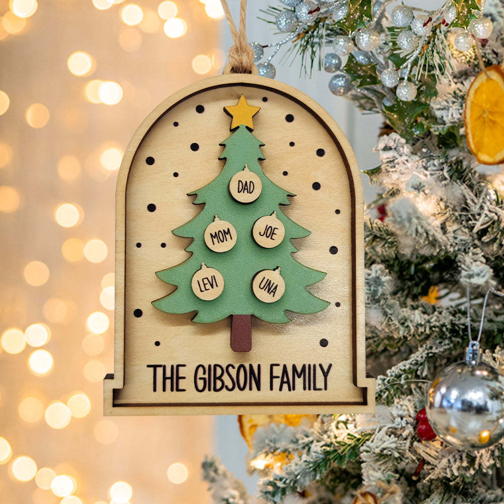 Custom Family Ornament Personalized Name Christmas Tree Ornament for Christmas Gifts - Bestchristmasgifts