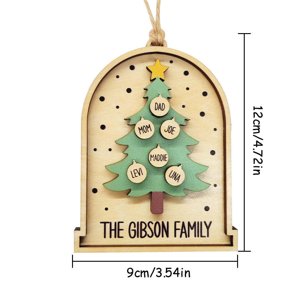 Custom Family Ornament Personalized Name Christmas Tree Ornament for Christmas Gifts - Bestchristmasgifts