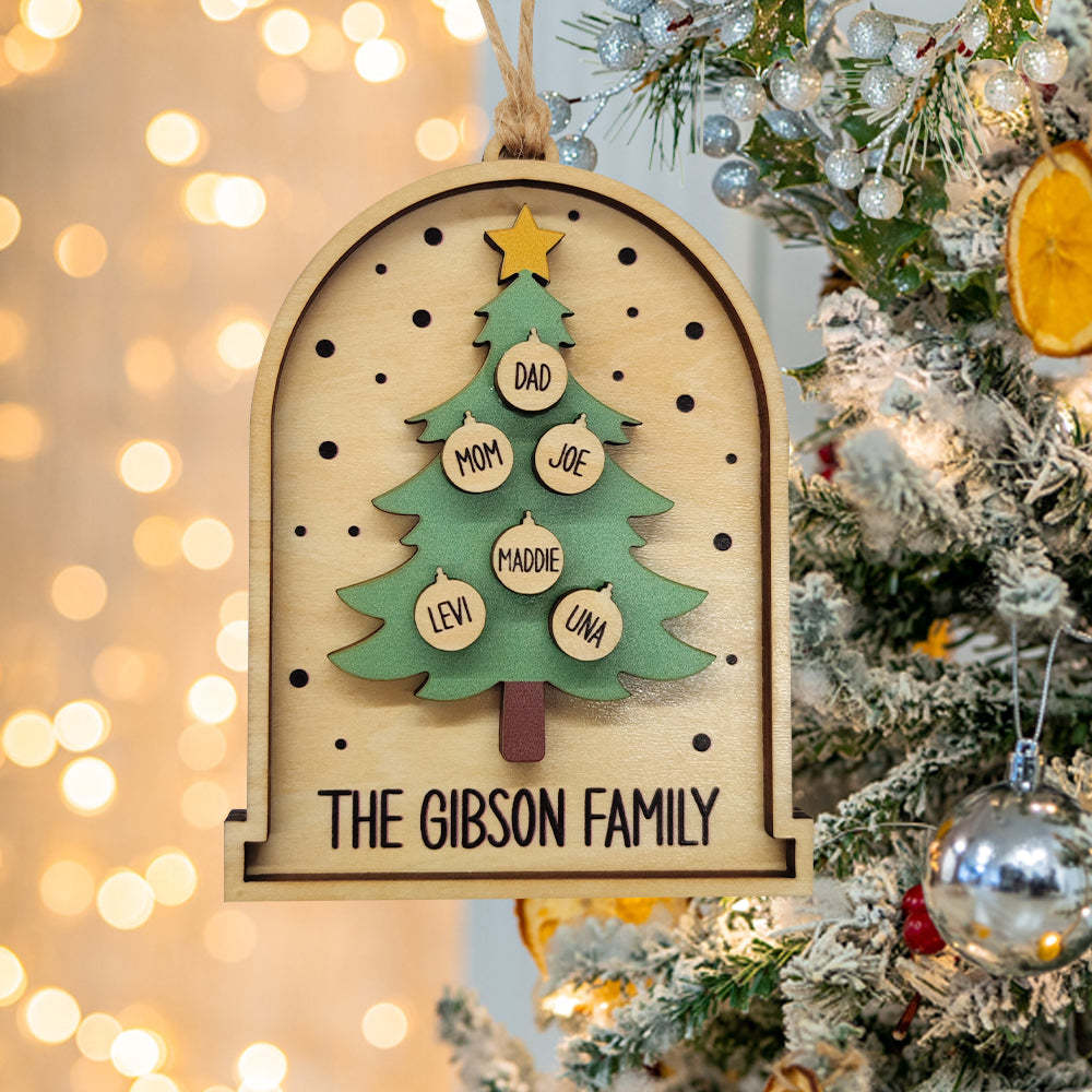 Custom Family Ornament Personalized Name Christmas Tree Ornament for Christmas Gifts - Bestchristmasgifts