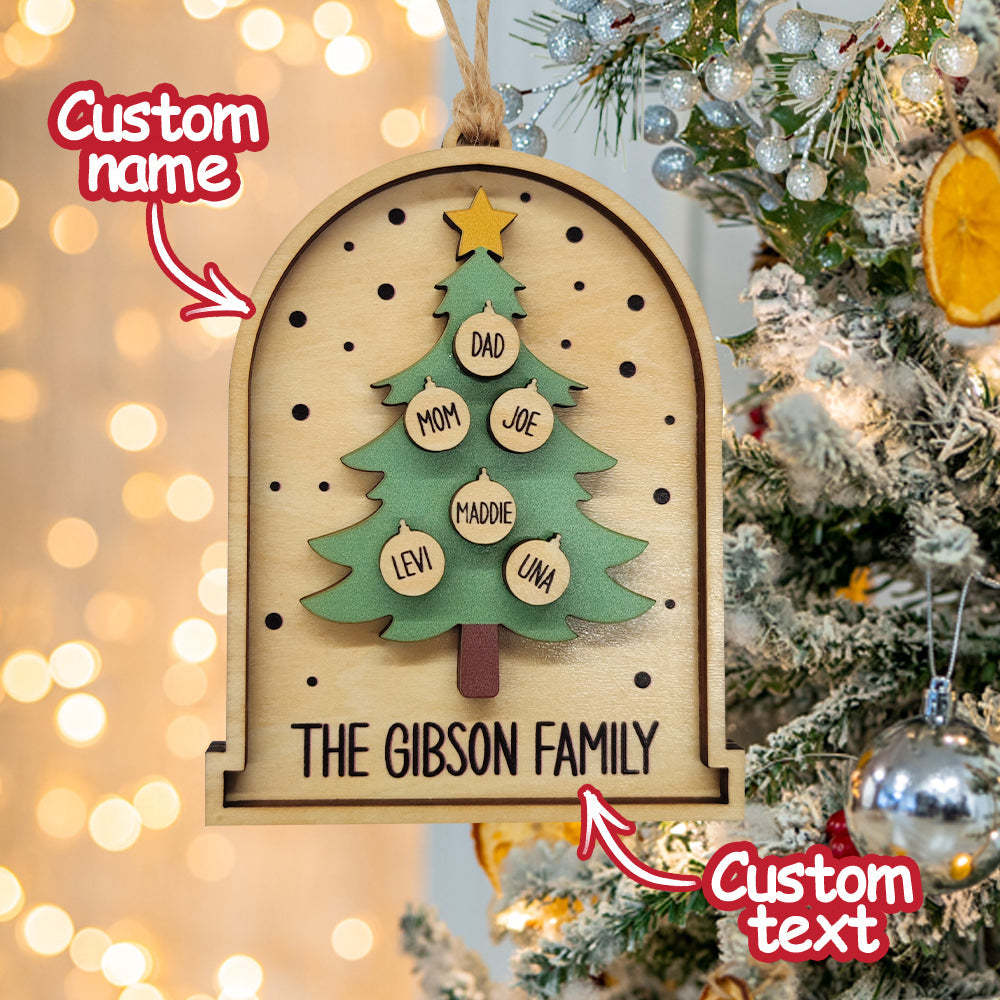 Custom Family Ornament Personalized Name Christmas Tree Ornament for Christmas Gifts - Bestchristmasgifts