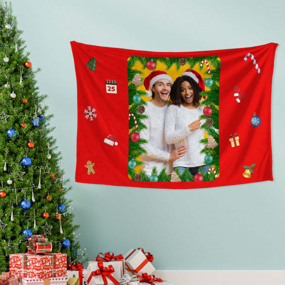 Custom Photo Tapestry Christmas Tree Tapestry Wall Decor Hanging Tapestry Holiday Gift - Bestchristmasgifts