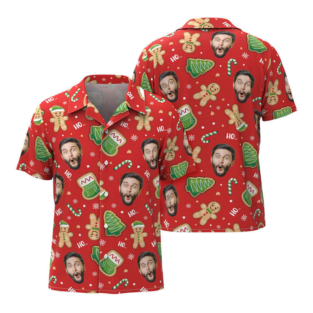 Custom Face Hawaiian Shirts A Cosy Little Men's Christmas Shirts Gift - Bestchristmasgifts